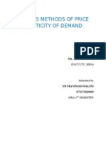 Various Methods of Price Elasticity of Demand