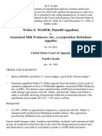 Walter E. Maher v. Associated Milk Producers, Inc., A Corporation, 45 F.3d 440, 10th Cir. (1995)