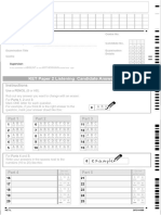 Ket Answer Sheet Hoja de Respuesta Audio