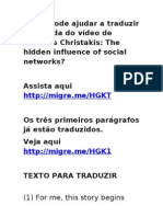 Quem Pode Ajudar A Traduzir A Legenda Do Vídeo de Nicholas Christakis: The Hidden Influence of Social Networks? Assista Aqui