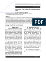 Energy Conservation Through Centrifugal Oil Cleaning System in Industrial Applications