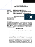 Sentencia de Proceso Inmediato Conducción de Vehículo en Estado de Ebriedad Legis - Pe