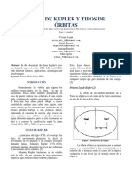 Leyes de Kepler y Tipos de Órbitas PDF