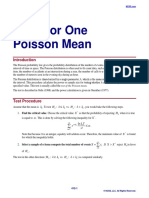 Tests For One Poisson Mean