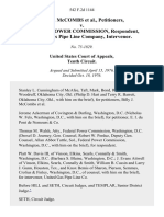 Billy J. McCombs v. Federal Power Commission, United Gas Pipe Line Company, Intervenor, 542 F.2d 1144, 10th Cir. (1976)