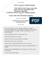 United States v. Edwin Francis Link, Robert Noble Casale, Louis John Ippolito, Barbara Jean Pace, Donald D'amico, United States of America v. Frank Carcaise, 921 F.2d 1523, 11th Cir. (1991)