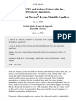 Steven I. Kotzen and National Patient Aids, Inc. v. Sam J. Levine and Marian P. Levine, 678 F.2d 140, 11th Cir. (1982)