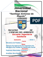 Historia de Aplicacion en Ingenieria de Mecanica de Fluidos en Desarrollo Social