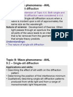 Topic 9.2 - Single-Slit Diffraction - AHL