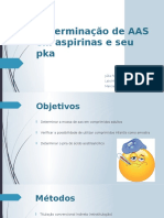 Determinação de AAS em Aspirinas e Seu Pka