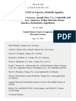 United States v. Nick Russo, James Lowery, Joseph Pine, V.L. Underhill, Jeff Underhill, Harry Almerico, Felipe Muratte, Renee Sanchez, 796 F.2d 1443, 11th Cir. (1986)