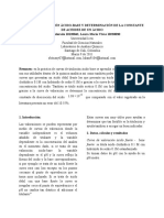 Curvas de Titulación Ácido-Base y Determinación de La Constante de Aceidez de Un Ácido