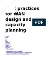 Best Practices For WAN Design and Capacity Planning