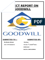 Project Report On Goodwill