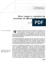 Notas Sobre o Conceito de Épistème em Michel Focault