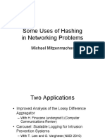 Some Uses of Hashing in Networking Problems: Michael Mitzenmacher