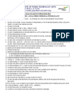 Cold Startup Procedure 250 MW