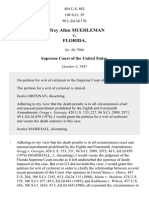 Jeffrey Allen Muehleman v. Florida, 484 U.S. 882 (1987)