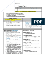 Lesson Plan 1: Date Subject Theme Number of Students/ Grade