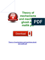 Theory of Mechanisms and Machines Ghosh and Mallik PDF