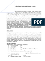 Project Profile On Desiccated Coconut Powder