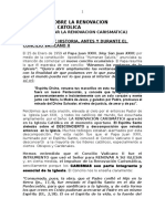 Formacion Sobre La Renovacion Carismatica Catolica