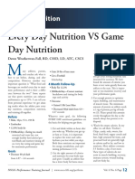 Every Day Nutritionvs Game Day Nutrition