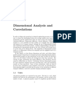 Dimensional Analysis and Correlations