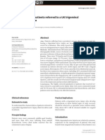 Characteristics of Patients Referred To A UK Trigeminal Nerve Injury Service