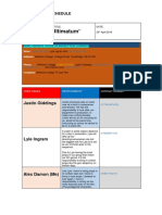 Production Schedule