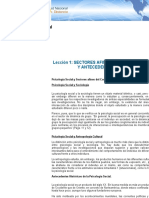 Lección 1: SECTORES AFINES DEL CONOCIMIENTO Y ANTECEDENTES HISTÓRICOS DE LA PSICOLOGÍA SOCIAL