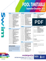 John Charles Sept-Dec Swim Timetable