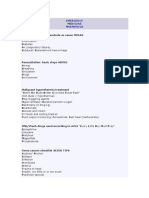 Emergency Medicine Mneumonics