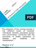 Introduction To Community Health Nursing Exposure