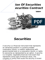 Definition of Securities Under Securities Contract Regulation Act