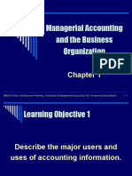 Managerial Accounting and The Business Organization