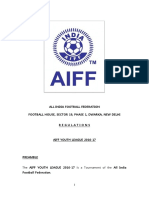 AIFF U-16 Youth League Regulations 2016-17