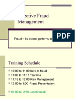 Effective Fraud Management: Fraud - Its Extent, Patterns and Causes