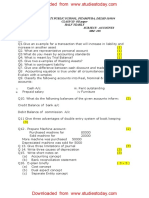 CBSE Class 11 Accountancy Sample Paper SA1 2015