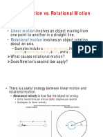 Linear Motion vs. Rotational Motion