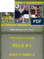 Mike Durand-Wiaa Organization of Strength Training Programs