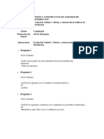 Evaluación Unidad 3 Diseño y Construcción de Tableros de Distribución PDF