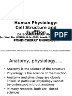 Human Physiology Cell Structure Function I Lecture 31.july .2012