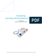 Martin Frano - Evaluating L&D Activities (CIPD Foundation Certificate) - Formal Report