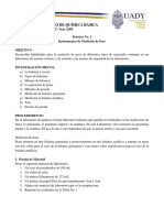 Laboratorio de Química Básica: 2º. Sem. QFB Práctica No. 2 Instrumentos de Medición de Peso