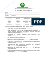 IGCSE Business Studies Test 1