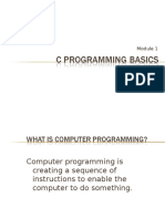 C Programming Module 1 C Programming Basic