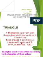 Power Point Presentation On Chapter Triangle: Mathematics FA-2 Activity-1