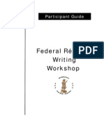 Federal Résumé Writing Workshop: Participant Guide