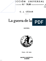 JULIO CÉSAR - Comentario A La Guerra de Las Galias